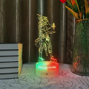 Аниме Защитата на Джет Омен 3D Led лека нощ За Детски Домашна Спални Илюзия Деко Детска Коледна Фигурка Цветна Лампа Празничен Подарък