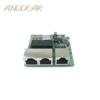 3-портов модул gigabit комутатор широко се използва в led линия, 5-портов модул мини-ключа с пинов порт 10/100/1000 м, дънна платка PCBA