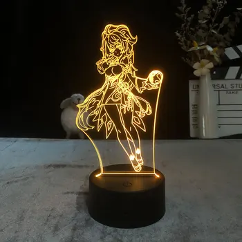 3D лампа нощна светлина Светлинна игра Genshin Impact Delineascope Атмосфера тенис на детски декоративен подарък за рожден ден
