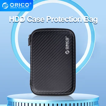 ORICO 2,5 Калъф за твърд диск Преносима чанта за защита на твърдия диск за външен 2,5-инчов твърд диск/слушалки /U-диск Калъф за твърд диск черен