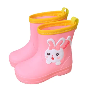 Нови Детски Непромокаеми обувки За момчета и Момичета с Анимационни герои, Нескользящие Детски Непромокаеми ботуши от PVC, Водоустойчиви обувки за вода, Гумени ботуши