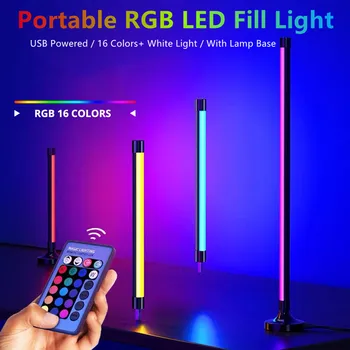 Лека нощ RGB заполняющий светлина, USB RGBW led лампа, нощна светлина, преносим атмосферни лампа, цветни led лампа за селфи, декор за околното осветление