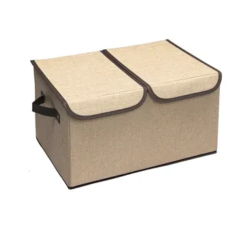 Нов 49992052 памучен и бельо плат, Двоен калъф Кутия за украса на дрехи, Сгъваема кутия за съхранение