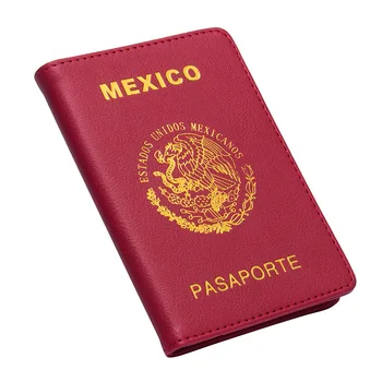 Модерен притежател на паспорт в Мексико, дамски мъжки корици за паспорти, бизнес-калъф за лична карта, калъф за самолетни билети, директен доставка
