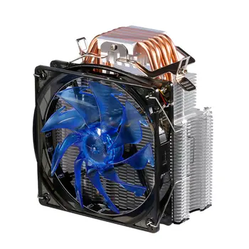 Процесора охладител LESHP Ultra-Quiet 20dB (A) с 120-мм вентилатор, Пет Четырехпроводными Топлинна Тръби от Чиста Мед за по-дълъг срок на експлоатация PC