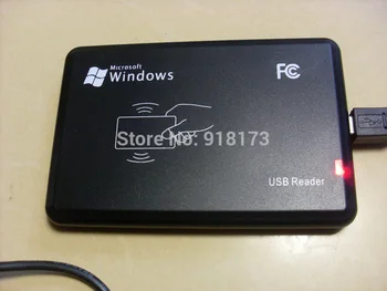 125 khz Черен USB сензор за близост Smart rfid id Card Reader EM4100, EM4200, EM4305, T5577 или поддържани карти / етикет не се изисква драйвер