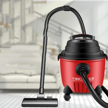 Ръчна електрическа прахосмукачка с обем от 15 л, мощен домакински машина за мокро и сухо почистване, выдувающая прах, мощна смукателна метач за килими
