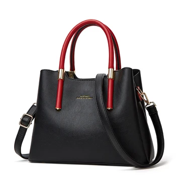 Модни дамски чанти, мека кожена чанта през рамо, дамски ежедневни странична чанта за дами, висококачествена и луксозна чанта-тоут