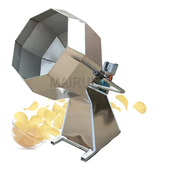 Индустриална осмоъгълна машина за нанасяне на покритие върху подправка за печени закуски, миксер за приготвяне на леки ястия, пелети и чипс
