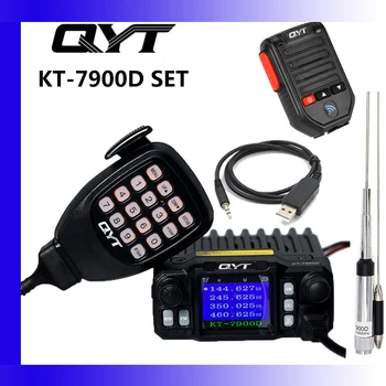 QYT KT-7900D 25 W четырехдиапазонная най-новата версия на мини мобилен радио 136-174/220-260/350-390/400- 480 Mhz преносима радиостанция kt 7900D 10 км