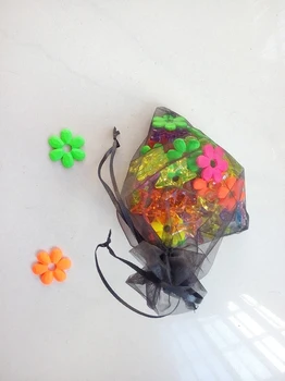 11*16 см, 1000 бр. Чанта, изработена от органза, черна чанта от съвсем малък, чанти за опаковане на бижута, за чай/подарък/храна/шоколадови бонбони, малка прозрачна торбичка, чанта за прежда