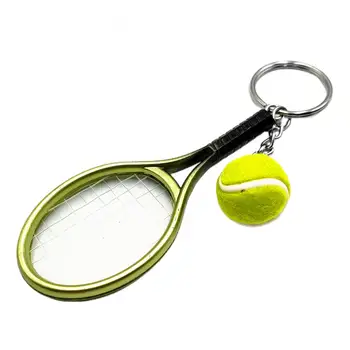 Имитация на мини-тенис ракета, топка, Ключодържател, окачване, чанта, пръстен за ключове, Аксесоари