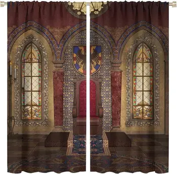 Средновековни в стилна параклиса щори и за декорация на хола Дворцова пердета за кухня с Модерна домашна покривка