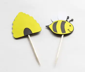 Bumblebee и пчелен кошер, пълнежи за сватбени кексчета, комплекти за хранене, булчински душ, годеж, украса за парти по случай рождения ден