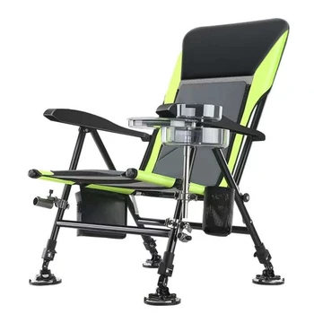 Multifunctional Outdoor Fishing Chair Foldable FishingChair Recliner four-Adjustable leg PortableCampingChair столове за риболов