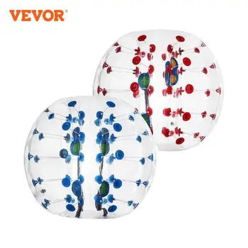 Футболни топки VEVOR 2 Pack Bumper Bubble за деца/Възрастни, Топка за зорбирования Тяло с диаметър от 5 ФУТА (синьо и червено 1,5 м)