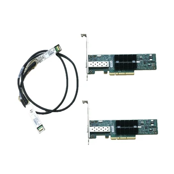 Мрежова карта 10G 2x MNPA19-XTR Мрежов адаптер Mellanox ConnectX-2 10Gb Fast NIC с кабел SFP + с дължина 1 М / 39,4 инча