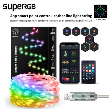 5 М, 10 М, 20 м, страхотна гирлянди Dreamcolor USB, led гирлянди, умни коледни светлини, декори за гирлянди 