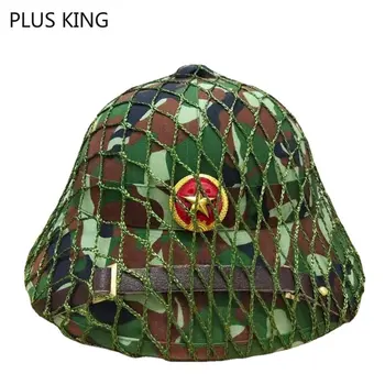 Нова обновена версия, камуфляжный пробковый каска Вьетконга, виетнамски шапка, тактическа шапка армия на джунглата, улично оборудване за cosplay, CS, пластмаса