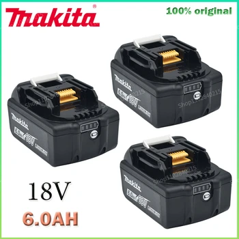 Литиево-йонна акумулаторна Makita 18 6000 mah, сменяеми батерии за бормашини 18, BL1860 BL1830 BL1850 BL1860B