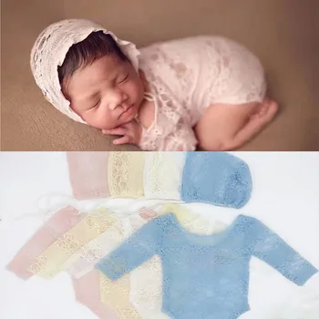 Реквизит за снимки на новородени, дрехи, дрешки, лейси дрехи за новородени, детска шапка за фотография