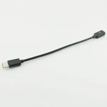 1бр черна Micro USB 5-пинов конектор за свързване към USB 3.1 Type C мъжки кабел-адаптер за зареждане на данни от 15 см
