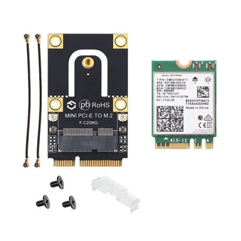 Адаптер M. 2 за Mini PCI-E с безжична карта WiFi 6E AX210 5374 Mbps, 802.11 AX 2,4 G/5 Ghz/6 Ghz BT5.2, Mini PCIE AX210