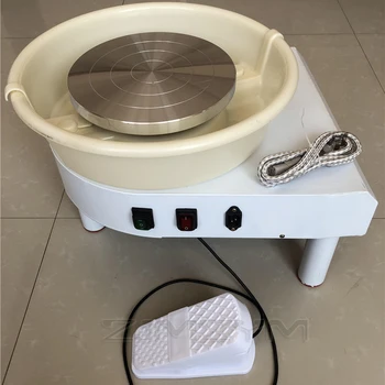 350 W 25 см керамични Електрически машина за едно глинен кръг Инструмент за производство на глинени съдове САМ на машина за фрезоване на керамика с педал за тава