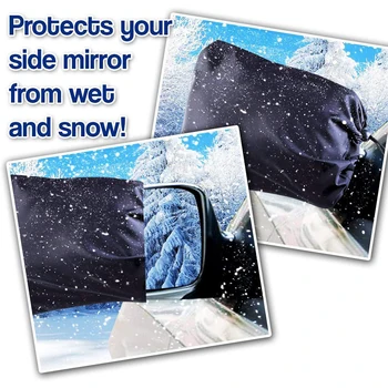 4 бр. защитно фолио за авто огледала, защитни фолиа, маска, подарък, вятър, сняг, черни