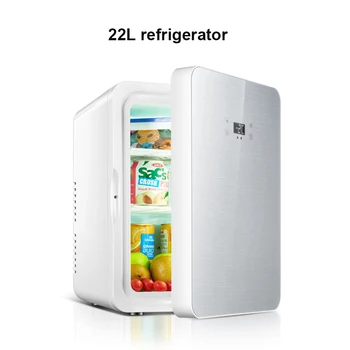 Автомобилен хладилник обем 22 литра с подгряване и охлаждане, хладилник с двойна употреба, за съхранение на хранителни продукти, плодове, голям капацитет за битови охлаждане