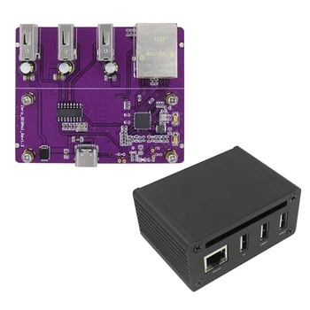 За Raspberry Pi Zero с борда на разширяване на Gigabit Ethernet 2 W + алуминиев корпус USB Ethernet USB хъб, RJ-45 шапка Type-C Zero