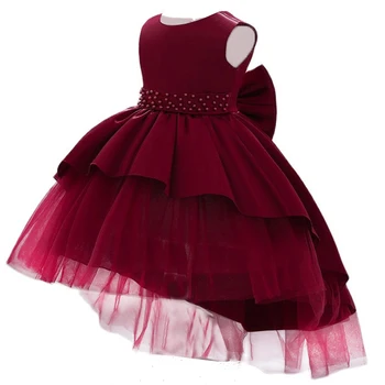 Коледни рокли за кръщаване на малки момичета, дантелено рокля на принцеса за рождения ден 1-та година, сватбена рокля за новородено, бебешки рокля Vestidos 2Y