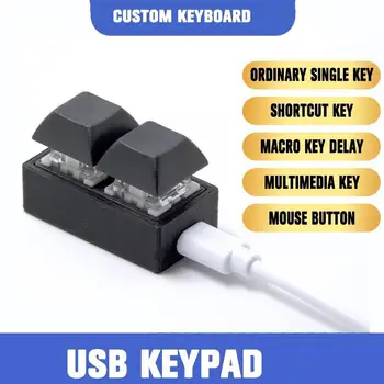 2 клавишите на клавиатурата, копиране и поставяне на USB, адаптивни програмируеми комбинация от един клавиш, мини-макроклавиатура, механични клавиши от клавиатурата K9R9
