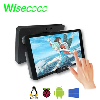 Wisecoco портативен монитор с диагонал 5,5 инча, игрална конзола, КОМПЮТЪР с капацитивен сензорен екран 1920x1080 за Raspberry Pi4 3, Android TV Box, камера