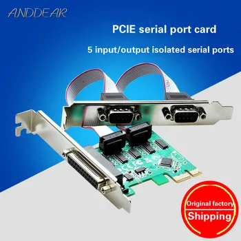 ANDDEAR карта последователно паралелен порт, dual serial port, COM + принтер, комбинирана карта на паралелния порт, карта на промишлени RS232