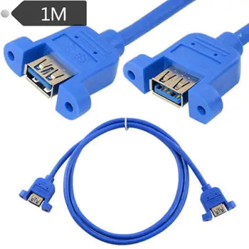 Удължен тел USB3.0 от контакта към електрическата мрежа с дупки за винтове и уши, с Автобус USB3.0 от контакта към електрическата мрежа, може да се монтира в продължение на 1 метър