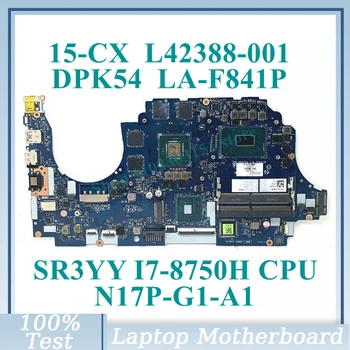 L42388-001 L42388-501 L42388-601 W/SR3YY I7-8750H Процесор LA-F841P За HP 15-CX дънна Платка на лаптоп N17P-G1-A1 GTX1050TI Тестван на 100%