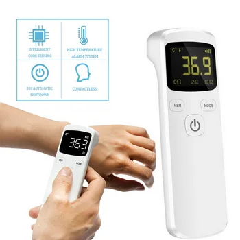 Безконтактен инфрачервен термометър домашен ръчен цифров електронен лазер за измерване на температурата на тялото, термометър за деца и възрастни