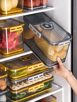 Кухненски хладилник, органайзер за зеленчуци, козметичен шкаф за хладилник, прозрачна кутия за съхранение, кутия за консервиране на продукти, контейнер за закуски, яйца