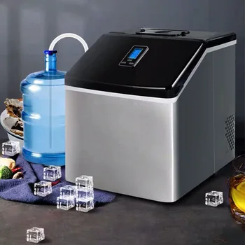 25 кг търговски лед домакински квадратна машина за приготвяне на лед Мини-кубче лед машина за производство на лед от неръждаема стомана
