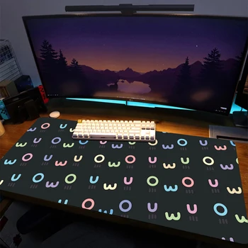 Подложка за мишка с израз на лицето Kawaii, геймерский маса, за игра, офис подложка за мишка, Xxl, нескользящие аксесоари за преносими компютри, геймърски КОМПЮТЪР