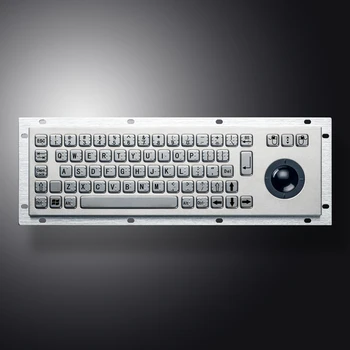 Бутонът Office за монтаж на панел, промишлена метална клавиатура от неръждаема стомана с смоляным тракбол за киоск на самообслужване