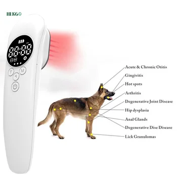 ветеринарен болкоуспокояващо студено лазерно устройство за заздравяване на рани животни, възпаление, 808 nm и 650 нм