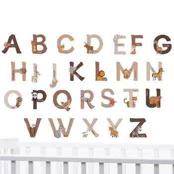 Цветни стикери с азбука животни ABC, буквата етикети, стикери с животни, азбука, неувядающие водоустойчиви стикери с животни от 26 букви