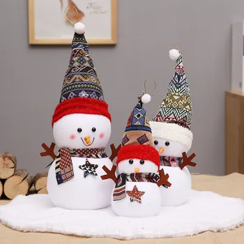 Коледна украса, кукли-на снежни човеци, фигурки на възрастните хора, украси за коледната елха, сцени от прозорците на търговски център, подпори
