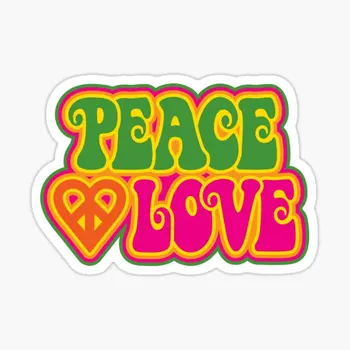 Мир и любов, 5 бр., автомобилни стикери за стая, стикери, декорация, уважаеми прозорец, детски анимационен филм, забавен хладилник, арт, мотоциклет, лаптоп, домашен стена