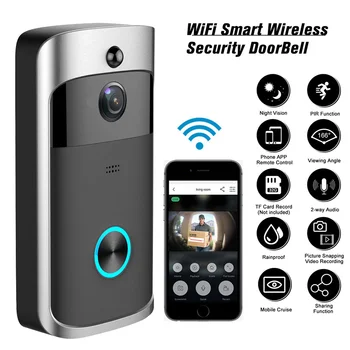 2023 Умен звънчева Камера, Wifi безжичен разговор с домофонна система видеоглазок за апартаменти звънец за телефона домашни охранителни камери