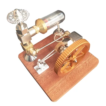 Модел на двигателя на Стърлинг Регулируема скорост с вертикални маховиком Физическа мощност Научен експеримент Двигател подарък Играчка за момчета
