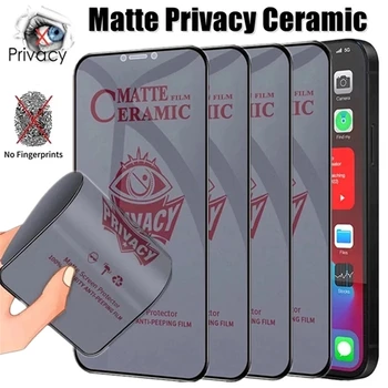 1-4 бр. Matte Керамични Защитно фолио за iPhone 14 PRO MAX 7 8 14 Plus, Антишпионская Фолио за iPhone 11 12 13 15 Pro XS Max