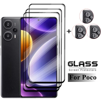 Пълно Покритие За Xiaomi Poco F5 От Закалено Стъкло Poco F5 Screen Protector Защитно Фолио За Обектива на Телефона Poco F5 Glass в 6,67